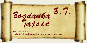 Bogdanka Tajsić vizit kartica